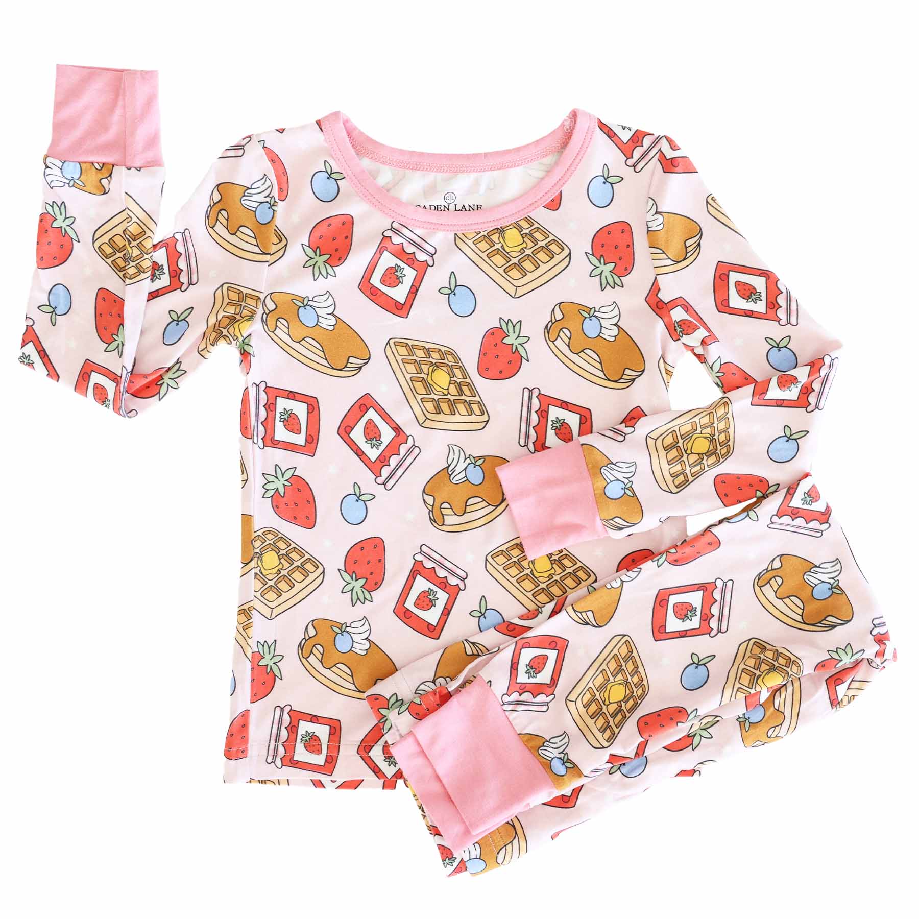 Sweet Stacks Two Piece Pajama Set | Pink - Image 3