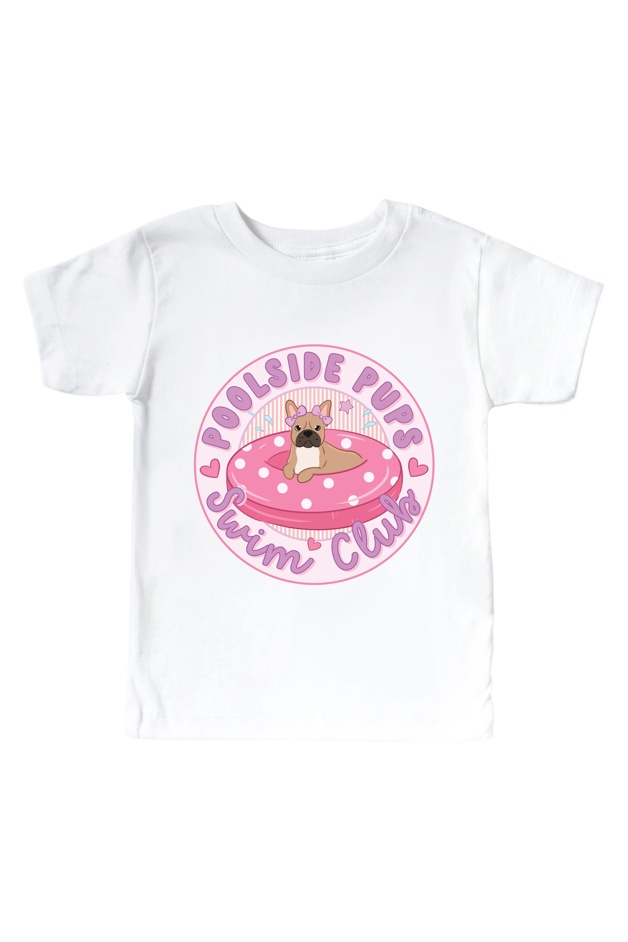 Swim Club Pink Graphic Bodysuit & Kids Tee | White - Image 3