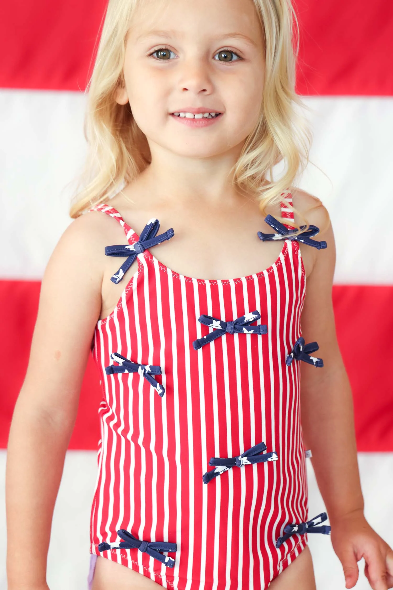 Tiny Bows One Piece | Stars & Stripes Party - Image 8