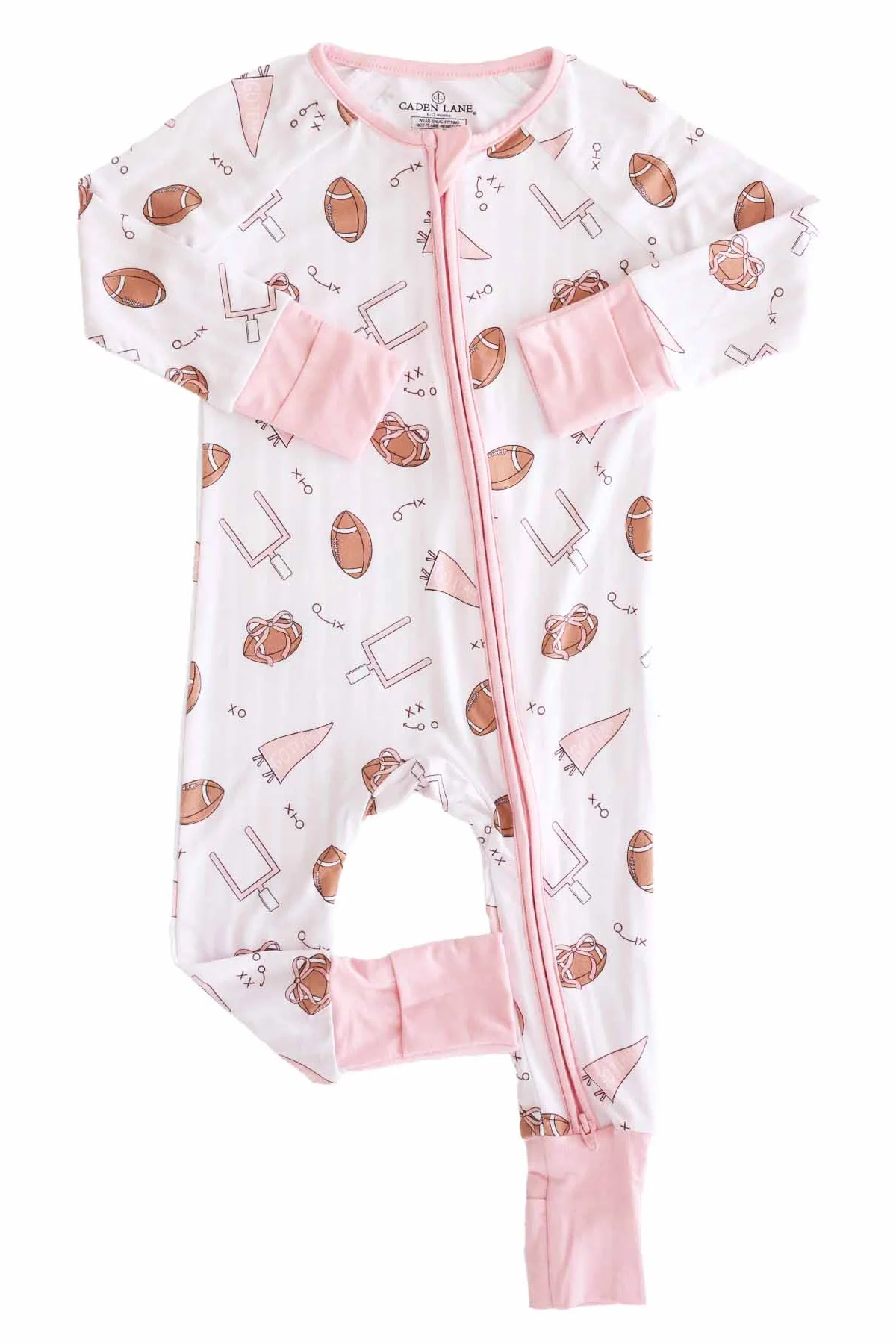 Tiny Touchdowns Convertible Zip Romper | Pink - Image 3