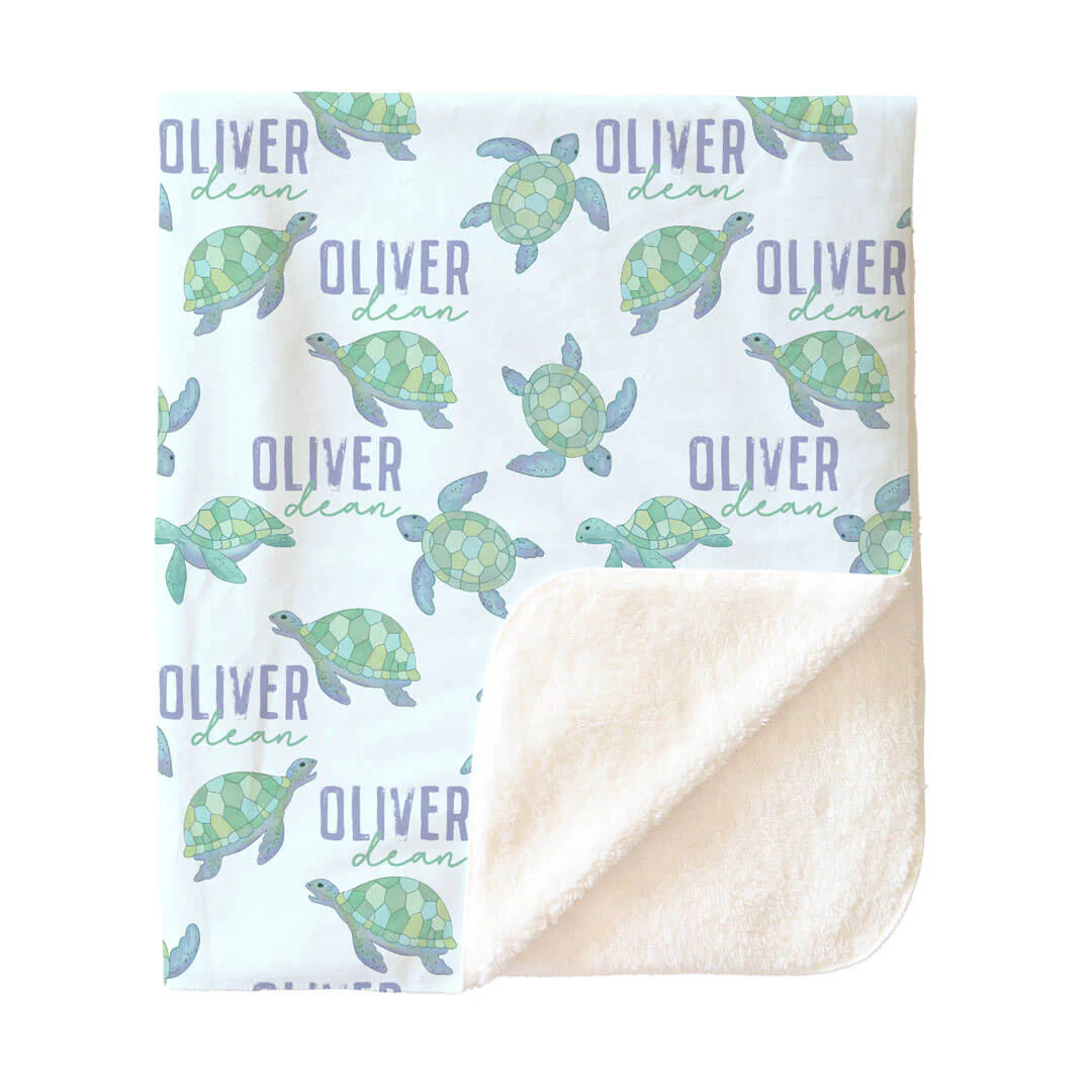 Totally Turtles Personalized Kids Blanket - Image 5