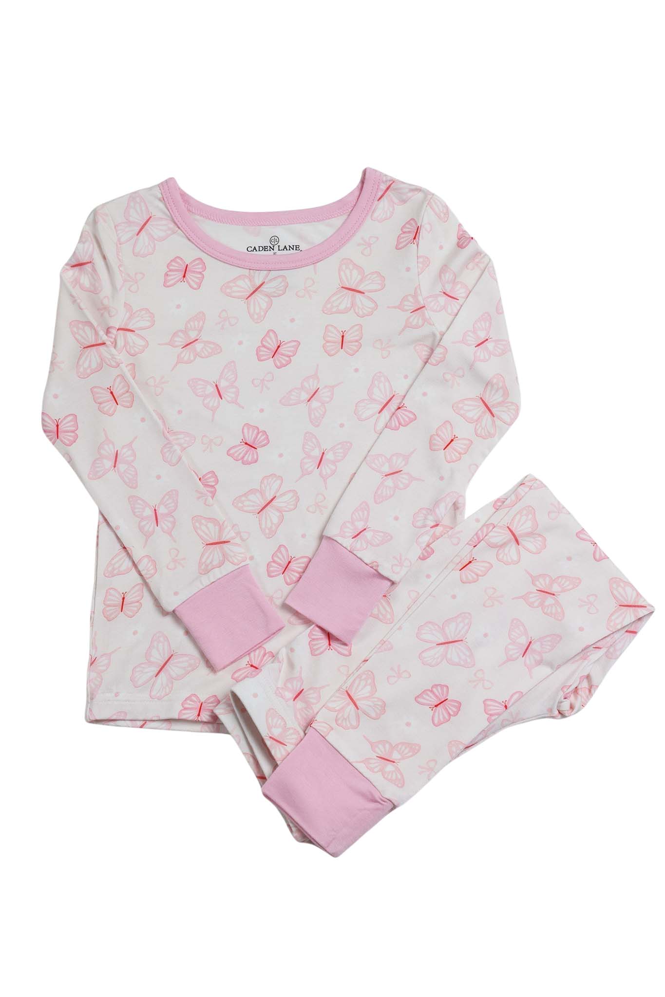 Two Piece Bamboo Pajama Set | Blooming Butterflies - Image 2