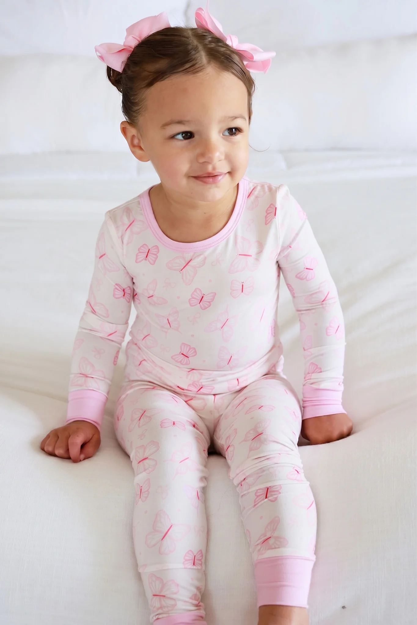 Two Piece Bamboo Pajama Set | Blooming Butterflies - Image 3