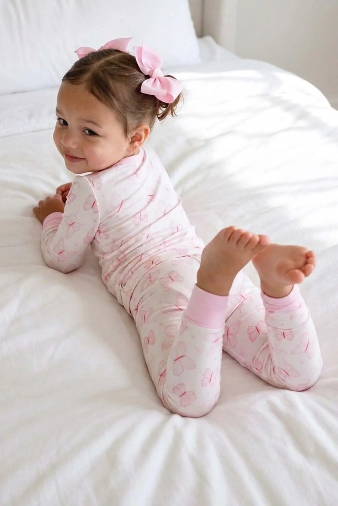 Two Piece Bamboo Pajama Set | Blooming Butterflies - Image 8