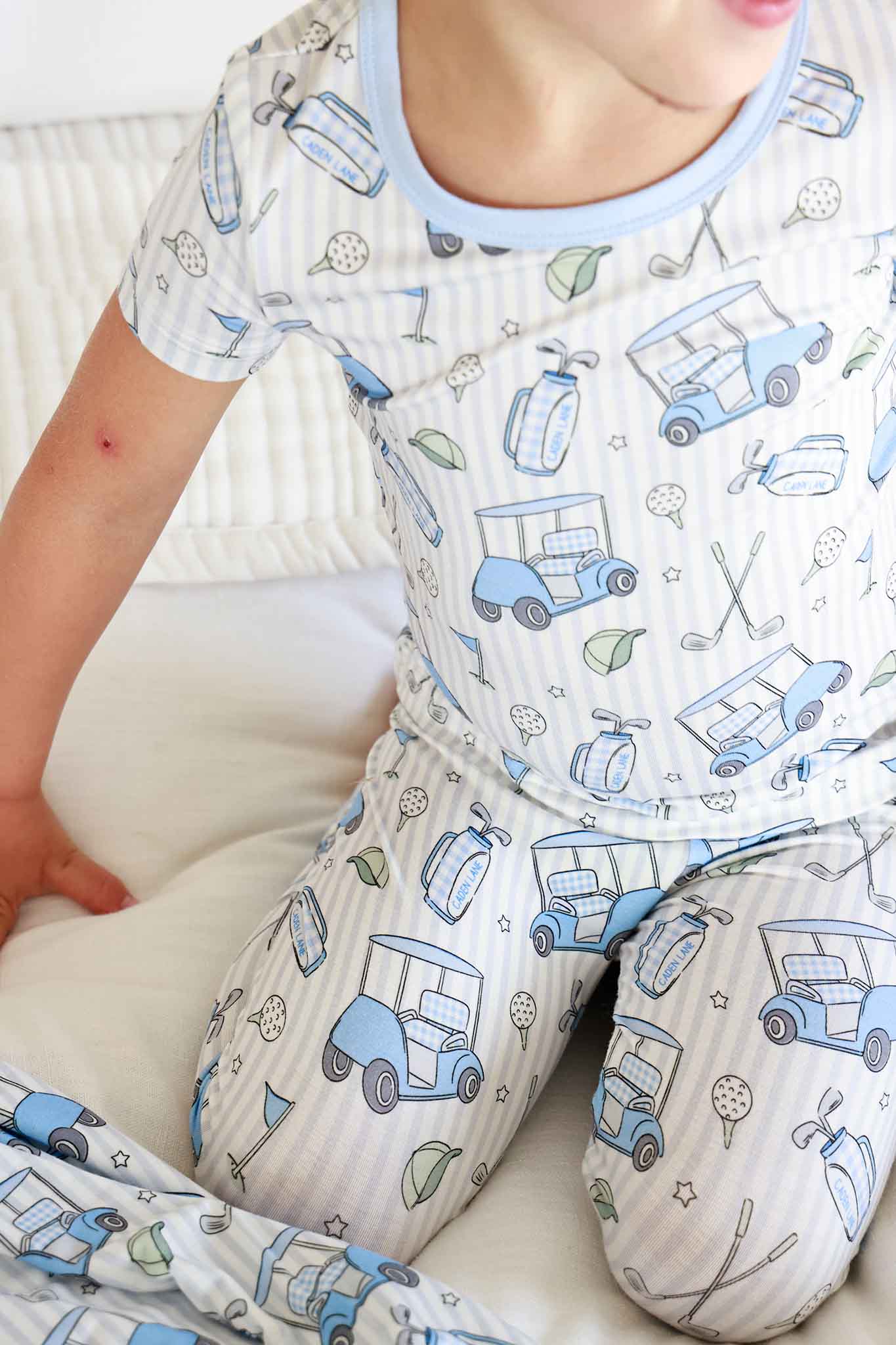 Two Piece Bamboo Pajama Set | Caddie Crew Blue - Image 10