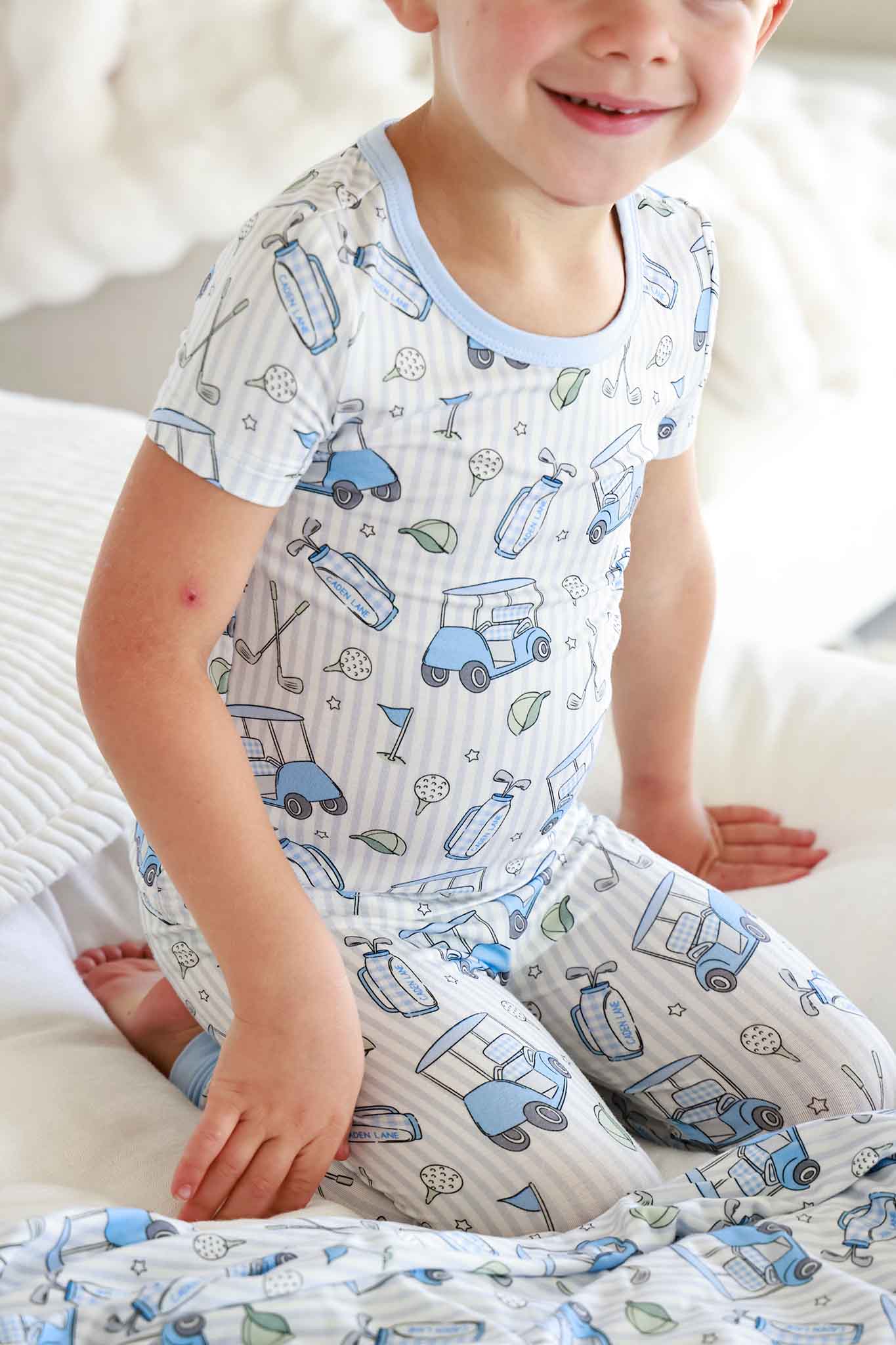 Two Piece Bamboo Pajama Set | Caddie Crew Blue - Image 11