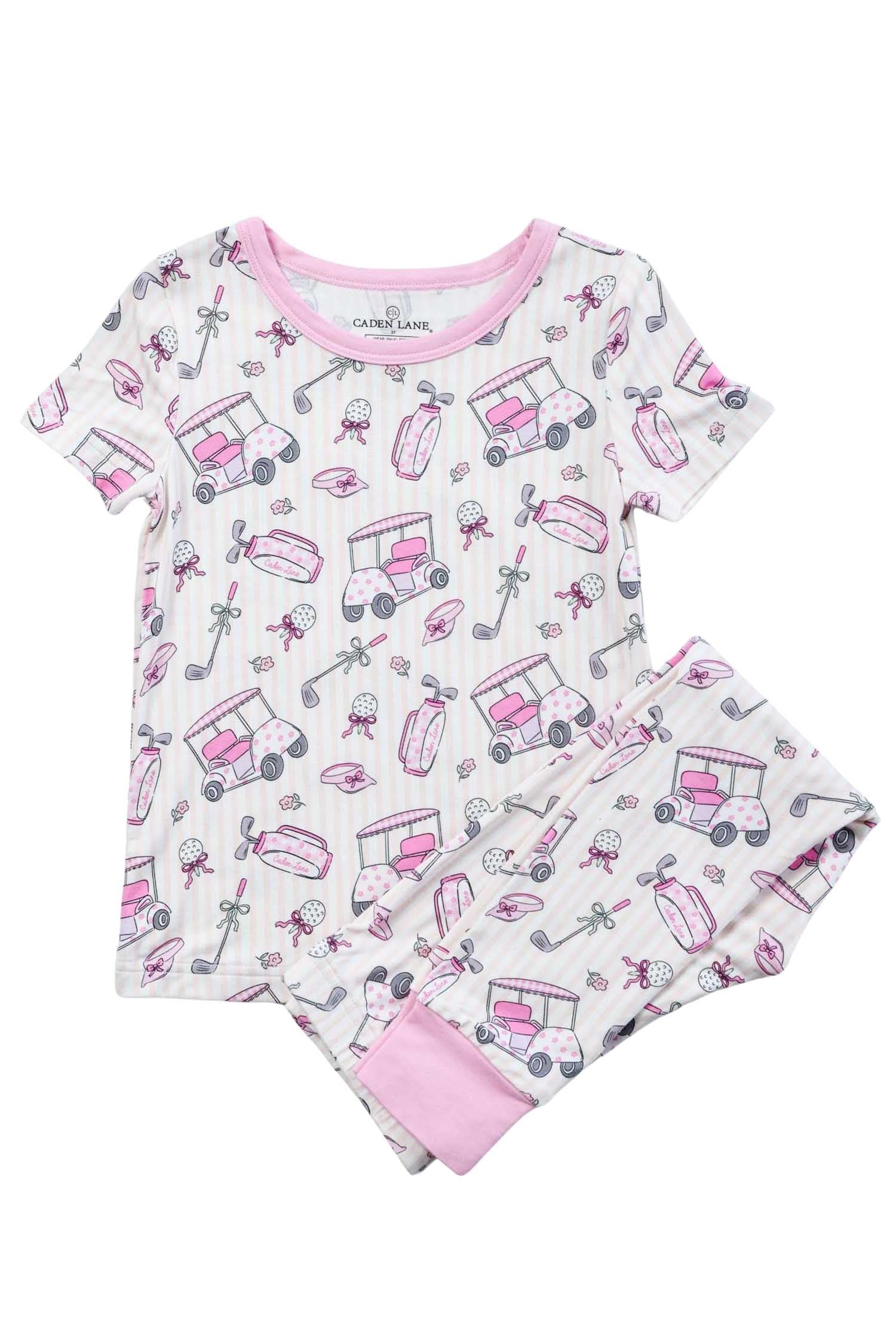 Two Piece Bamboo Pajama Set | Caddie Crew Pink - Image 2