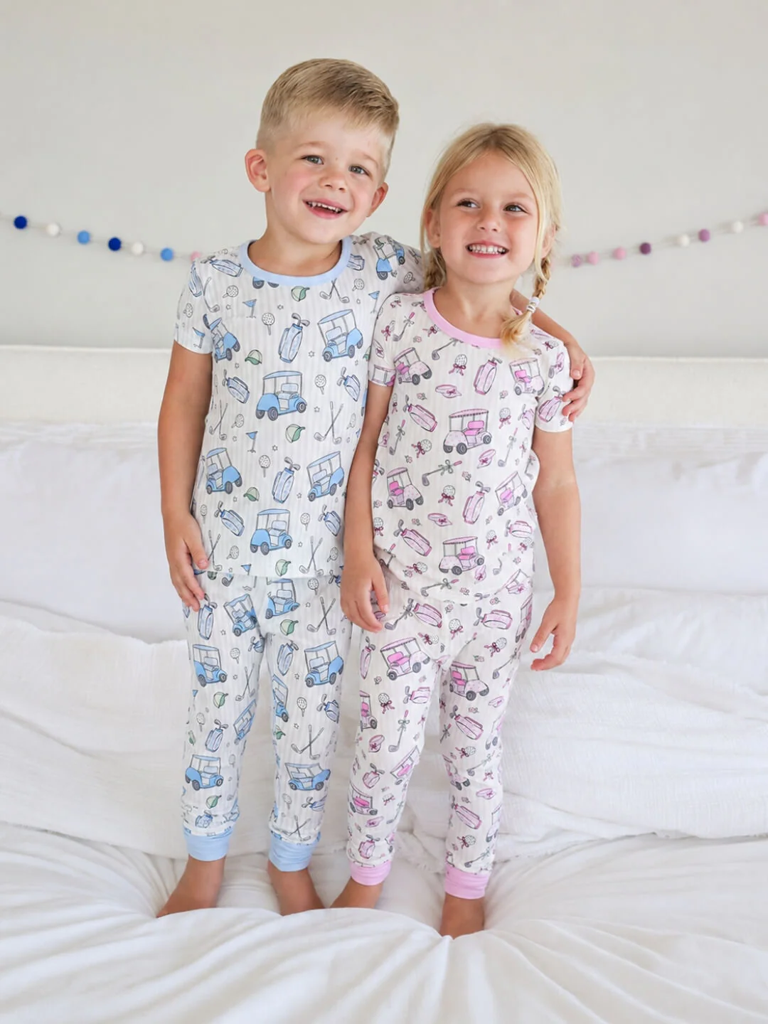 Two Piece Bamboo Pajama Set | Caddie Crew Blue - Image 4