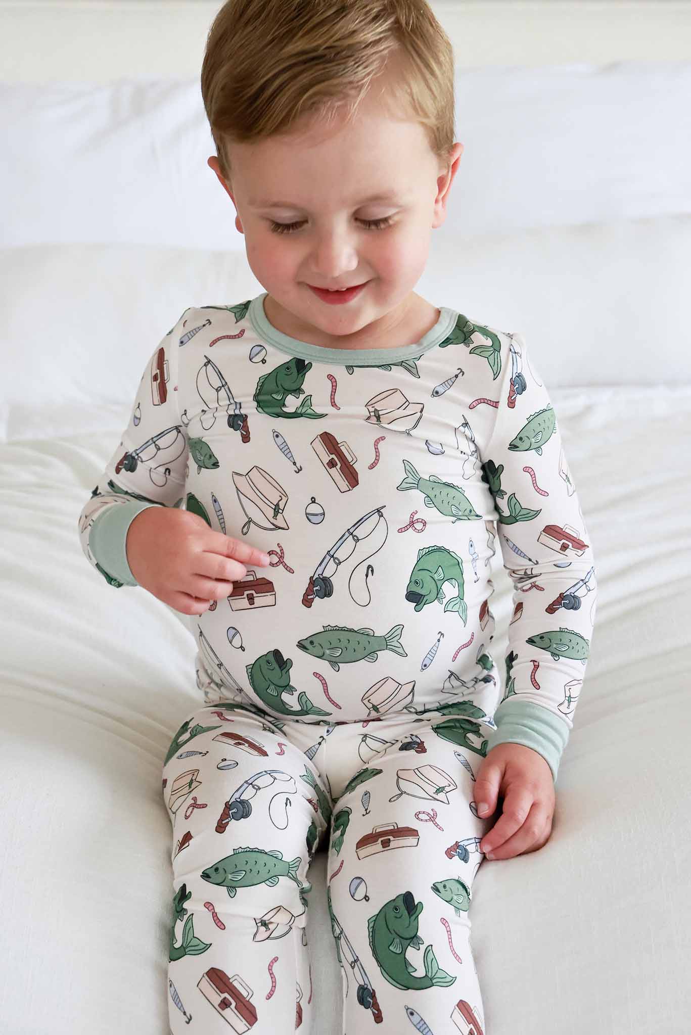Two Piece Bamboo Pajama Set | Off the Hook - Image 8