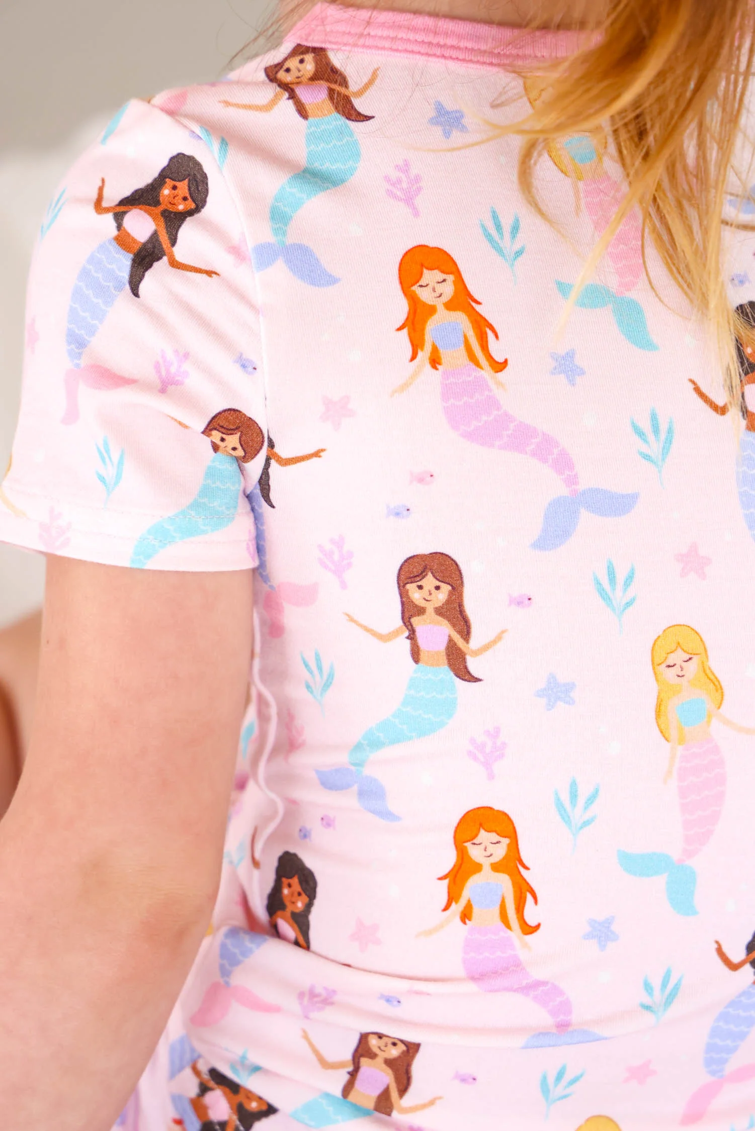 Two Piece Short Pajama Set | Let's Be Mermaids - Image 3