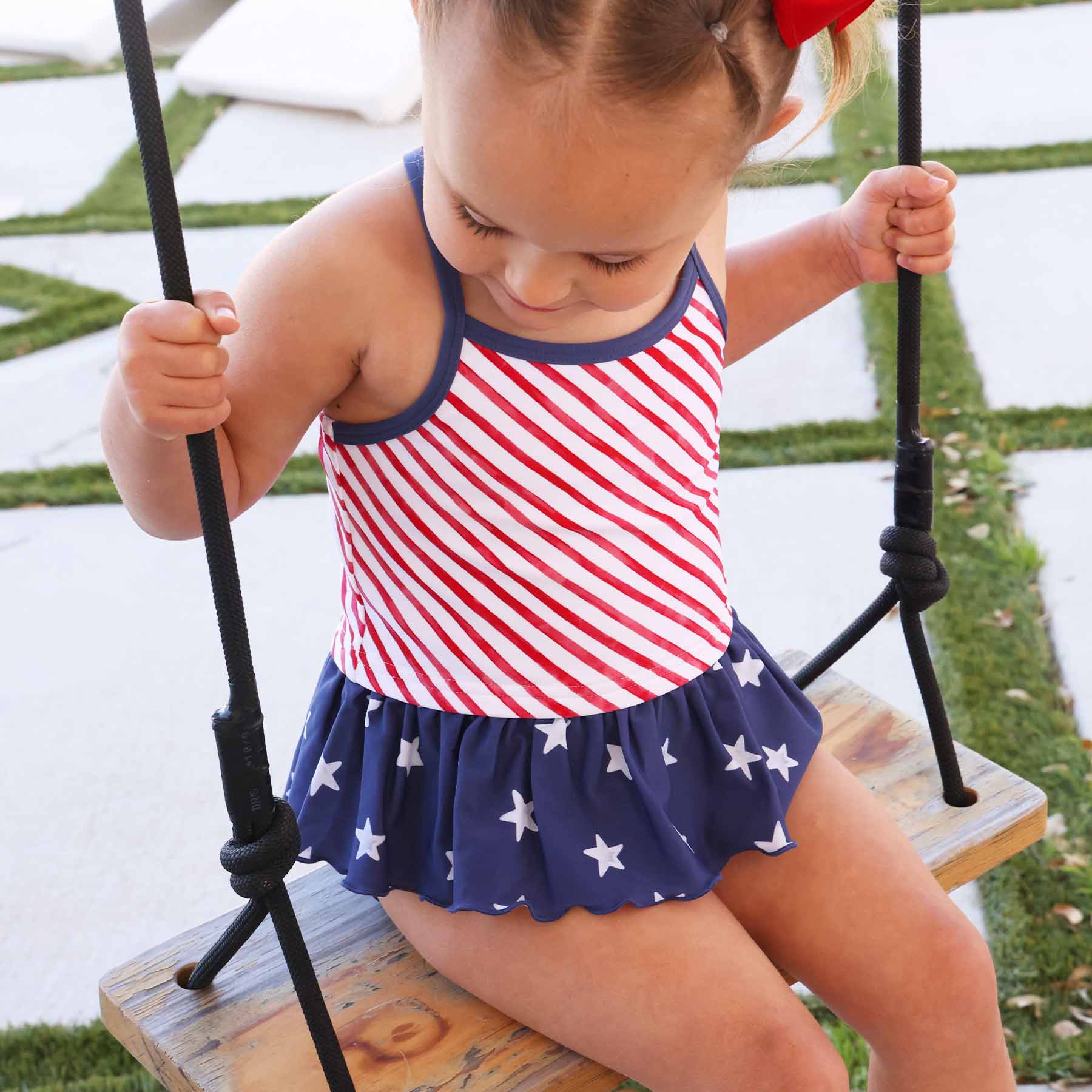Two Piece Strappy Tankini | Star-Spangled Summer - Image 7