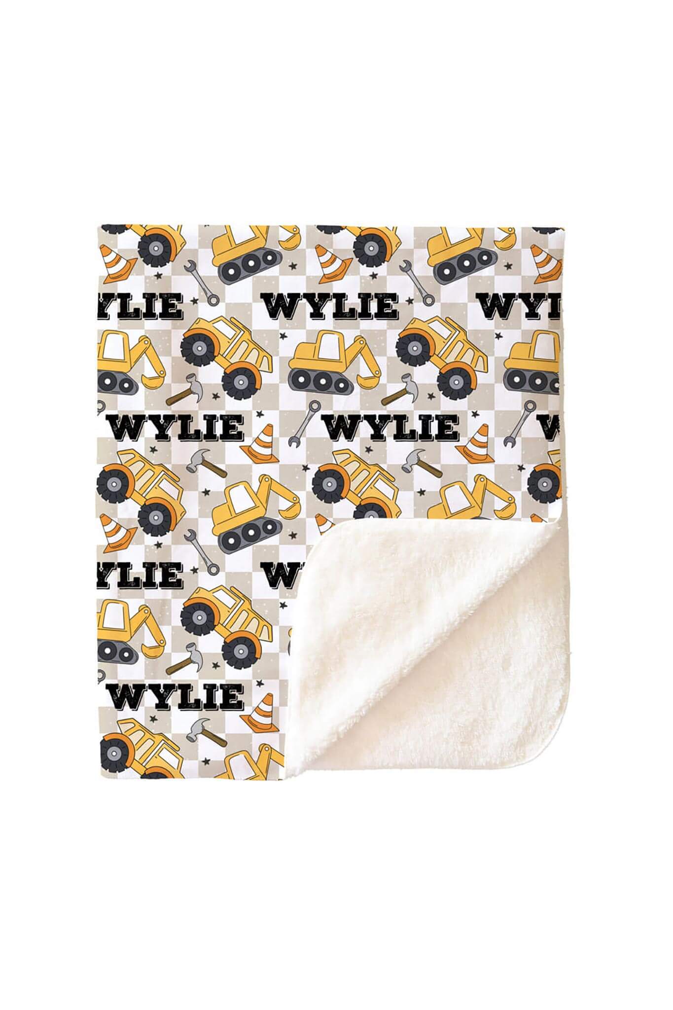 Under Construction Personalized Kids Blanket - Image 4