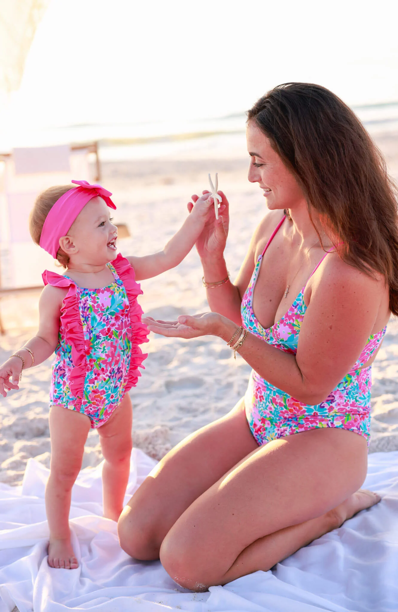 Double Ruffle Bow Back One Piece | Petal Splash - Image 4