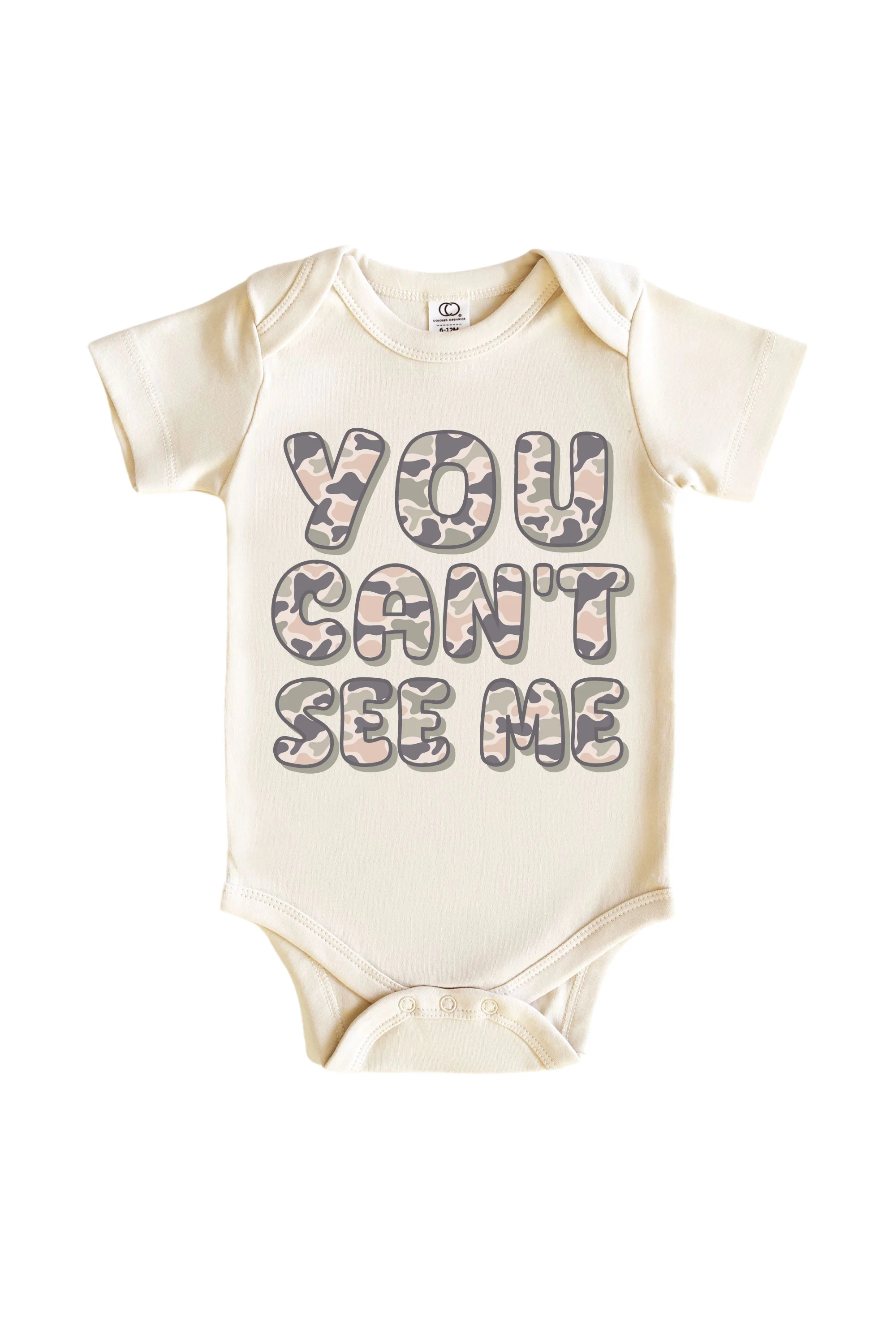 You Can't See Me Graphic Bodysuit & Kids Tee | Natural - Image 2